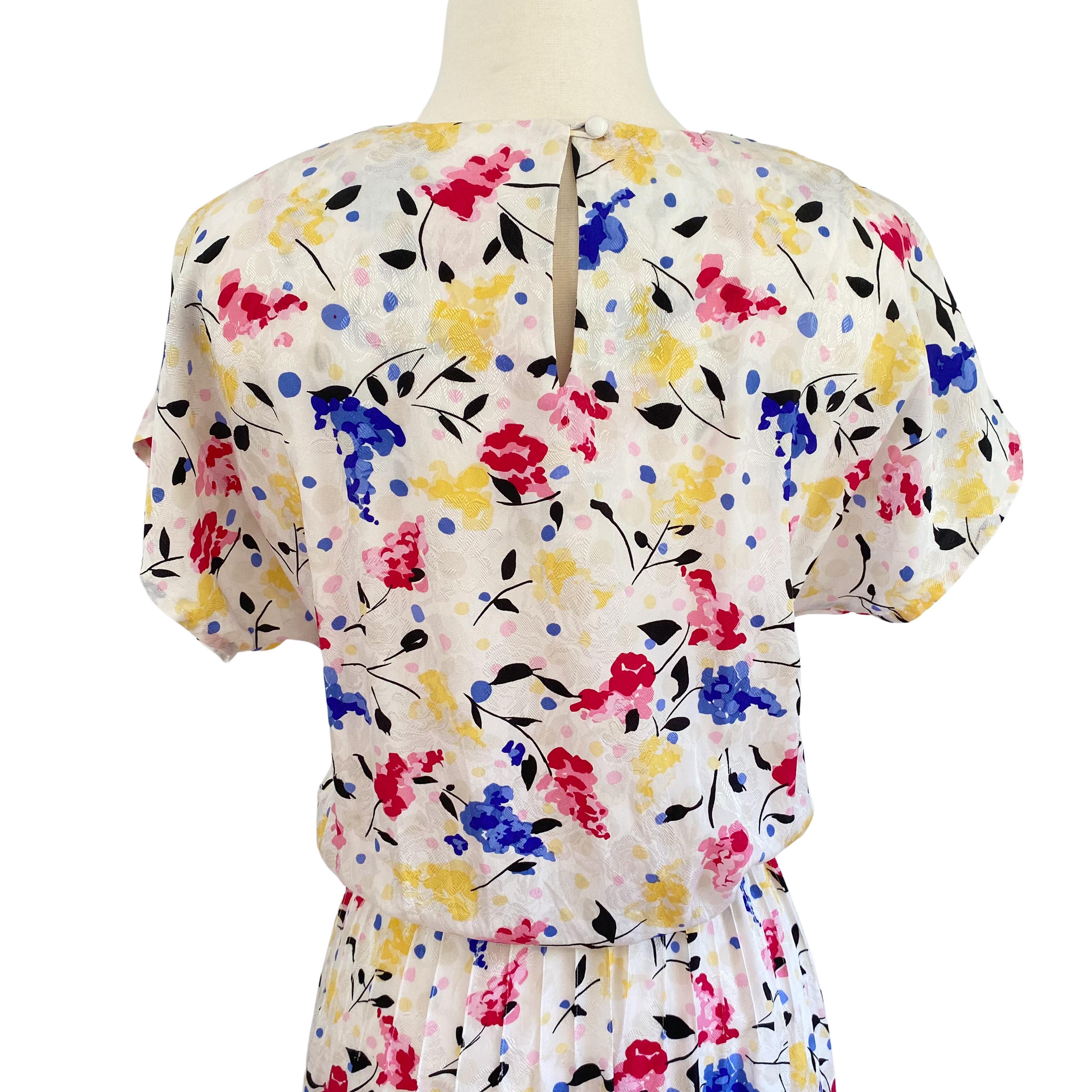 Flora Kung Blooming Lilacs Silk Tea Dress with POCKETS - New For Sale 3