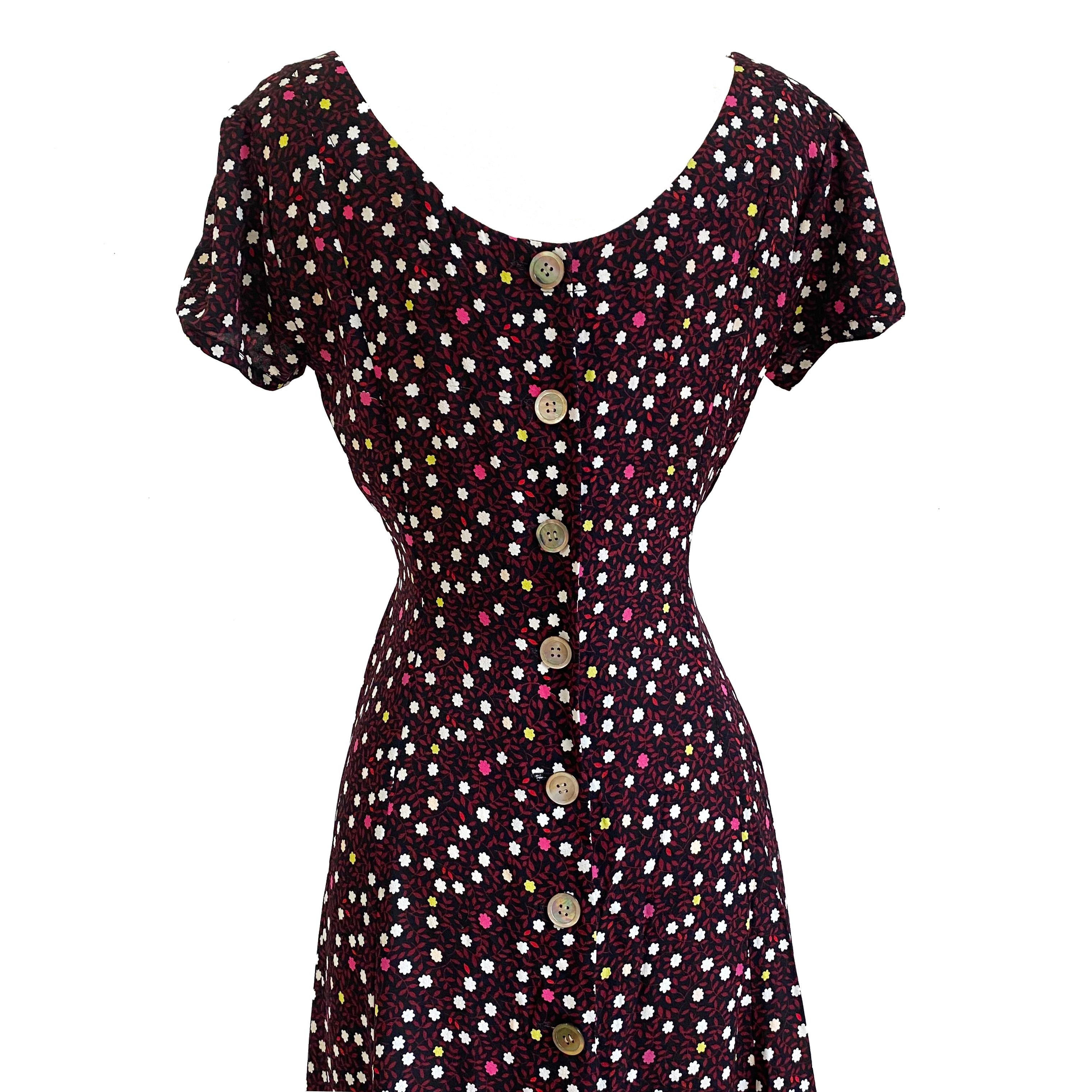 flora kung button front dress