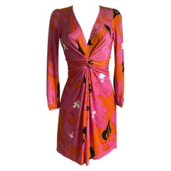 Flora Kung CATE dress in pink floral print silk jersey 
