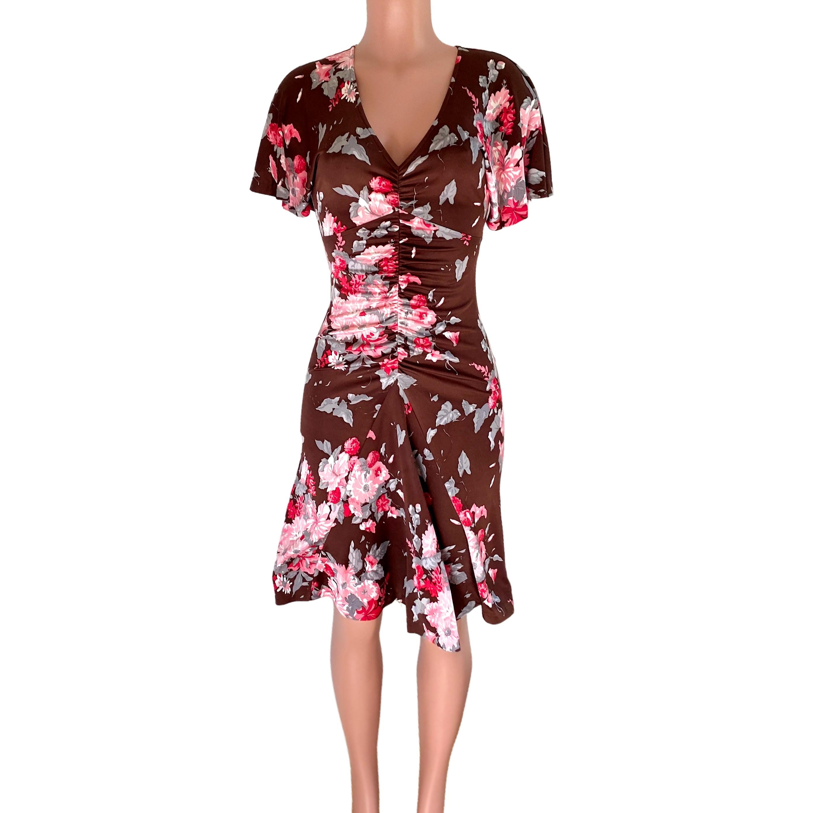 chocolate brown silk dress