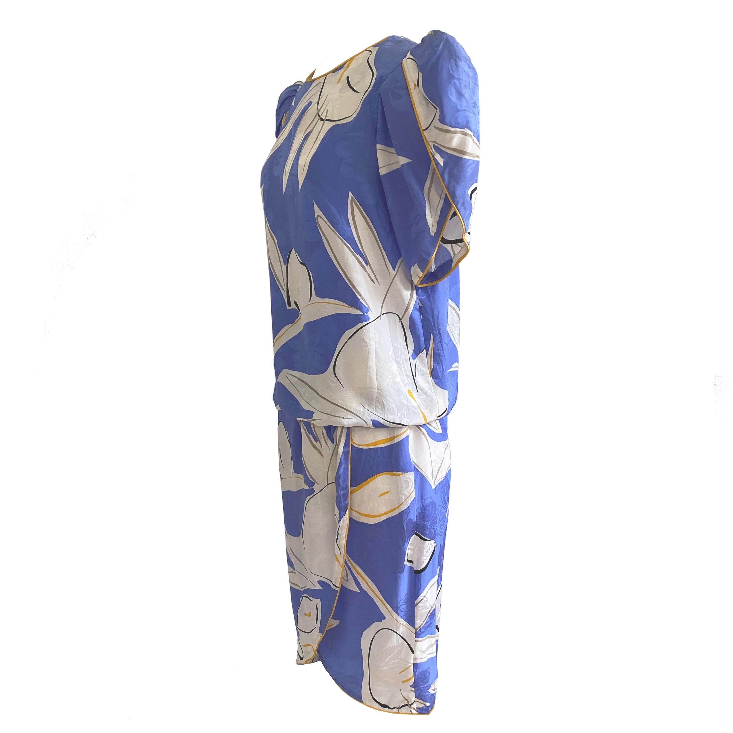 Flora Kung Printed Silk Tulip Top + Wrap Skirt - with tag In New Condition For Sale In Boston, MA