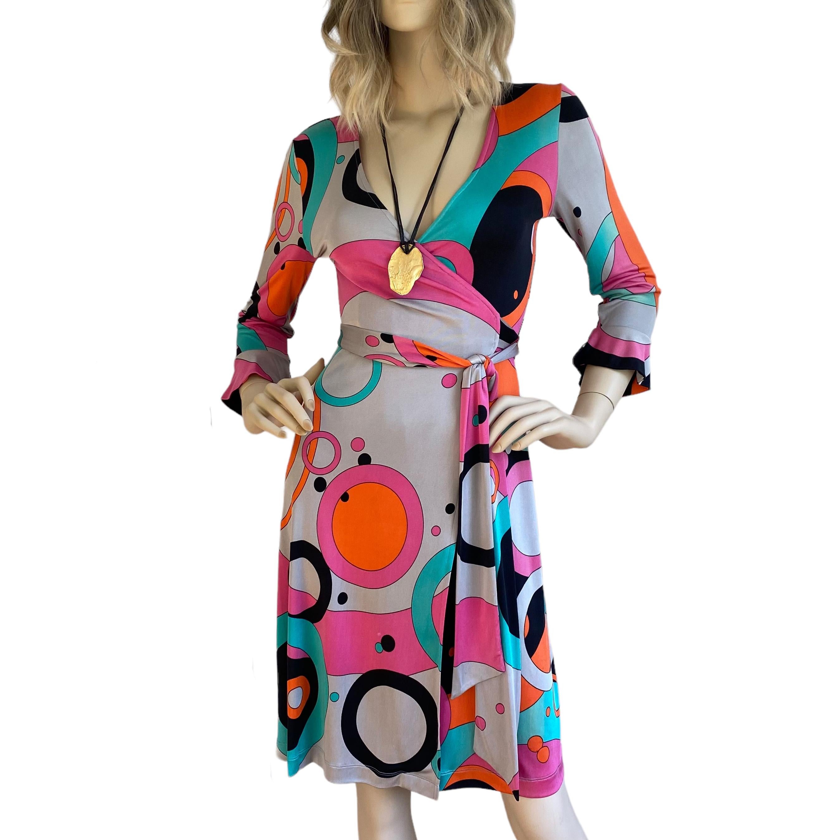 Flora Kung Silk Jersey Wrap Dress NWT In New Condition For Sale In Boston, MA