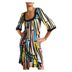 FLORA KUNG Sorbet Cut Glass Print Shift Dress NWT