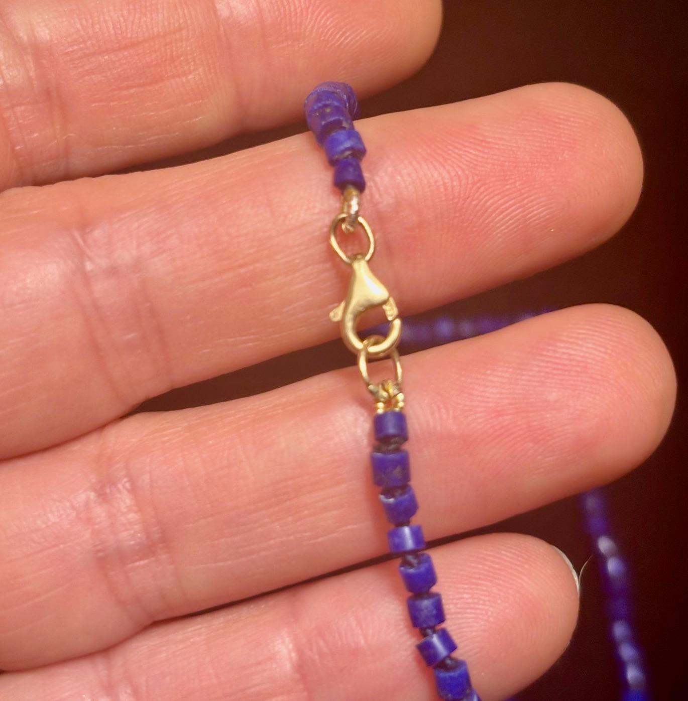 FLORA NECKLACE, Lapis Lazuli, Blue Topaz & 14k Gold For Sale 2