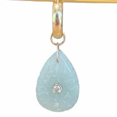 FLORA Petal Earrings, Aquamarine, Diamonds, Pink Sapphire and 14k Gold