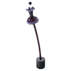 Flora Purple Fern Flower Glazed Ceramic Sculpture