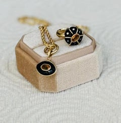 FLORA RING, Black Onyx, Citrine, Diamonds & 14k Gold