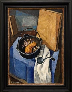 1940s Still Life Painting by Notable Chicago Modern Woman Artist Flora Schofield
