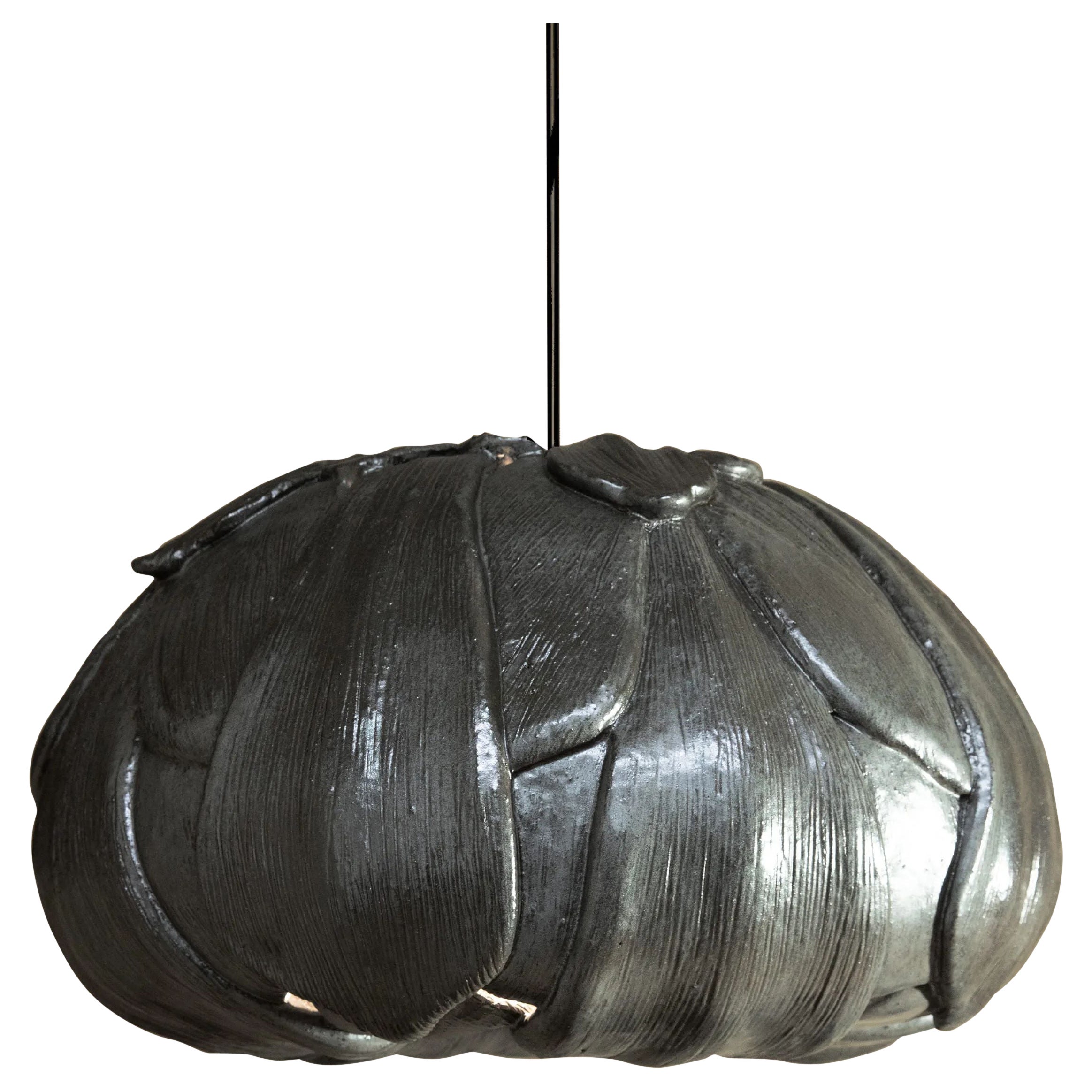 Flora Wide Ceramic Pendant Lamp by Makhno