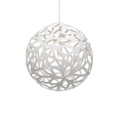 Floral 100 Pendant Lamp in 2 Sides Painted Bamboo Plywood by David Trubridge