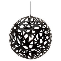 Floral 100 Pendant Lamp in 2 Sides Painted Bamboo Plywood by David Trubridge