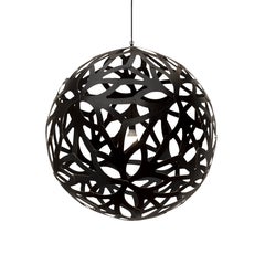Floral 120 Pendant Lamp in 2 Sides Painted Bamboo Plywood by David Trubridge