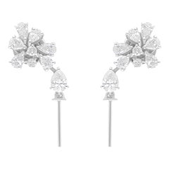 Orecchini a goccia con diamante naturale Floral 1.70Ct in oro 14K Tutte le tariffe pagate
