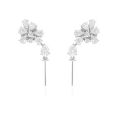 Orecchini a goccia con diamante naturale Floral 1.70Ct in oro 18K Tutte le tariffe sono pagate