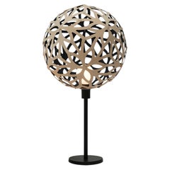 Lampe de table « Floral 40 » en contreplaqué de bambou peint sur un côté, par David Trubridge