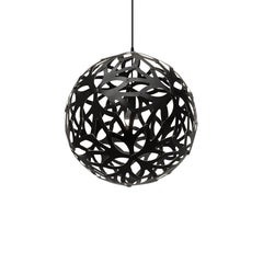 Floral 80 Pendant Lamp in 2 Sides Painted Bamboo Plywood by David Trubridge