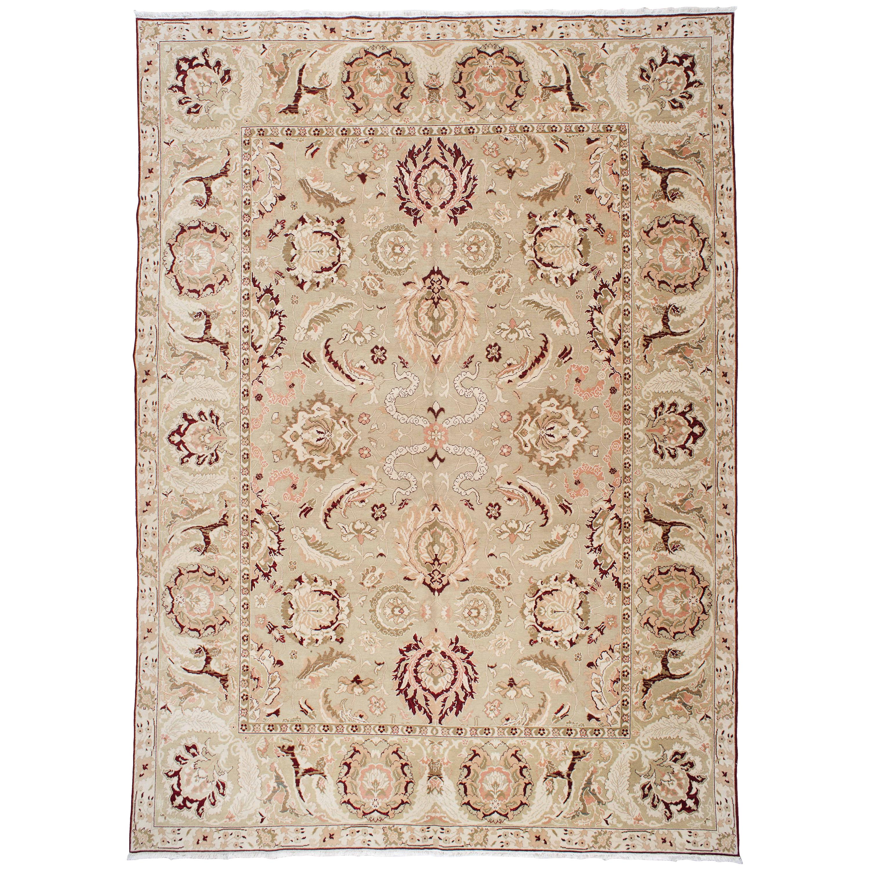 Ägypter Teppich im Agra-Stil mit Blumenmuster