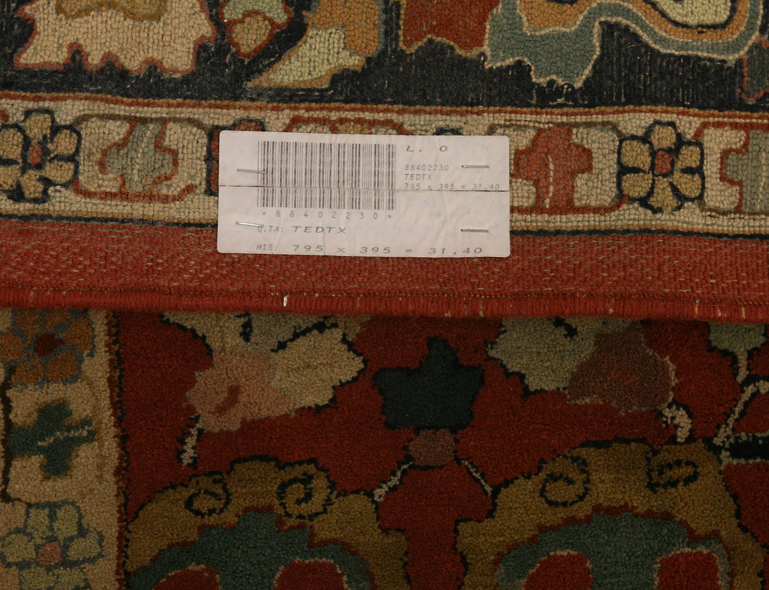 Floral All-Over Field Massive Antique German Rust Tetex Carpet, ca. 1920 For Sale 2