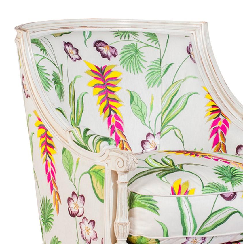 Bergère Louis XVI, upholstered.