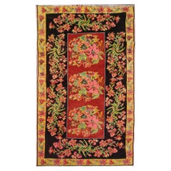 Floral Vintage Handmade Carpet Caucasian Rug from Karabagh Living Room Rug 