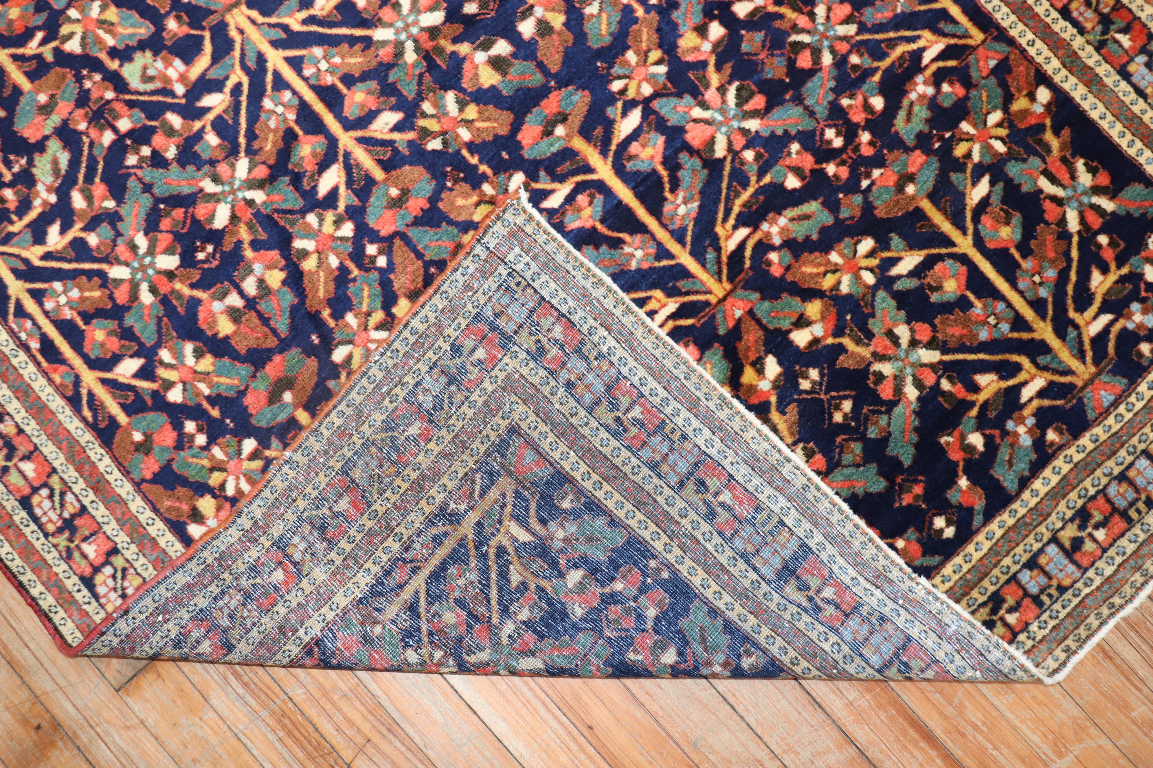 Early 20th Century Floral Antique Persian Farahan Rug For Sale