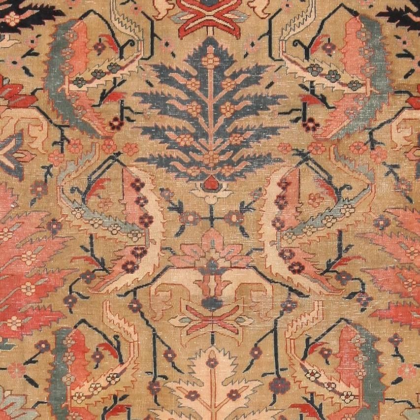 Antiker persischer Serapi-Teppich. Größe: 11 Fuß 2 Zoll x 14 Fuß 9 Zoll im Zustand „Gut“ im Angebot in New York, NY