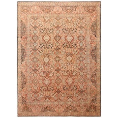 Antiker persischer Täbriz-Teppich. Größe: 9 Fuß 3 Zoll x 13 Fuß 2 Zoll