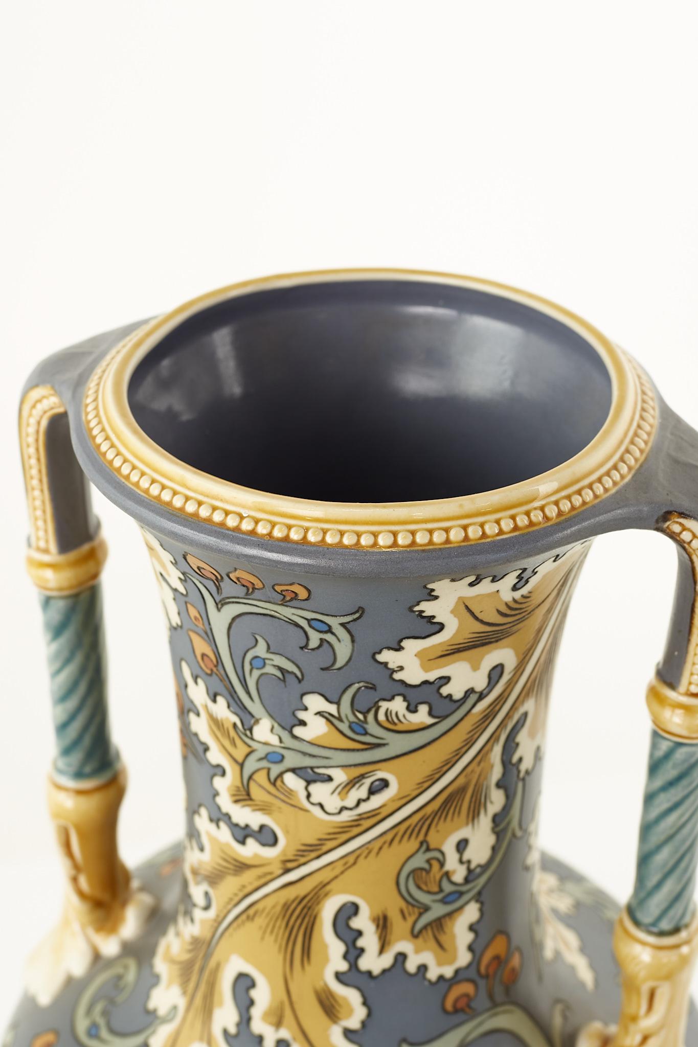 Floral Art Nouveau Vase by Mettlach, Later Villeroy & Boch, a Pair For Sale 6