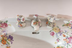 Floral Bathroom Set by Richard Ginori, Lavenite Series, Italy, 1950s