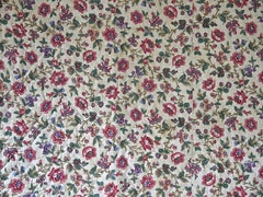 Floral Block Printed Cotton Quilt French 19th Century