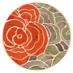 Floral "Bloom" Hide Rug by Marc Thee (4ft Diameter)