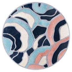 Floral "Bloom" Hide Rug by Marc Thee (5ft 3in Diameter)