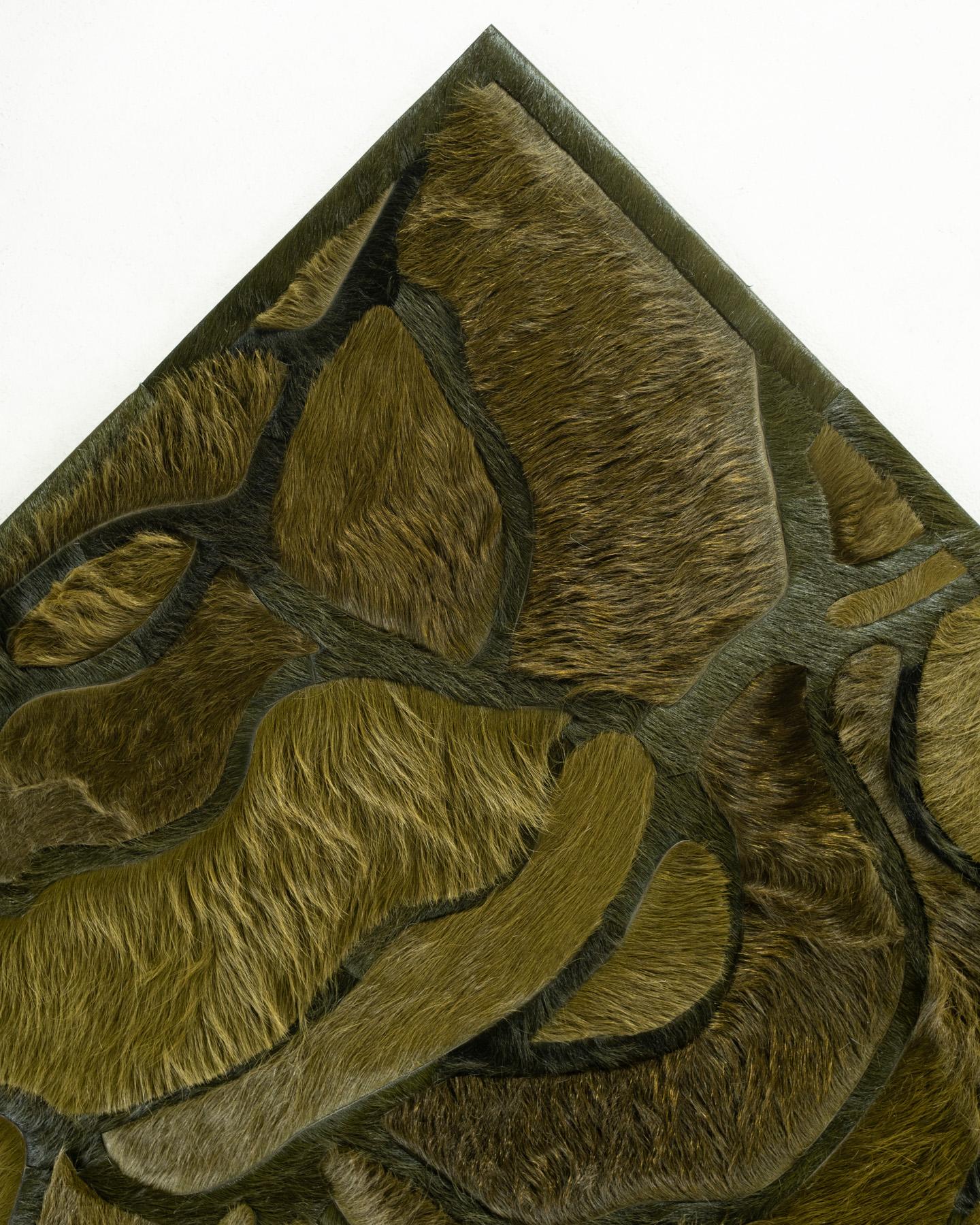 This Bloom Hide Rug was designed in collaboration between Kyle Bunting and Interior Designer Marc Thee for their 2018 rug collection. 

About the Design:
The lush, overlapping blossoms of Bloom, harnessed only by the border that surrounds them,