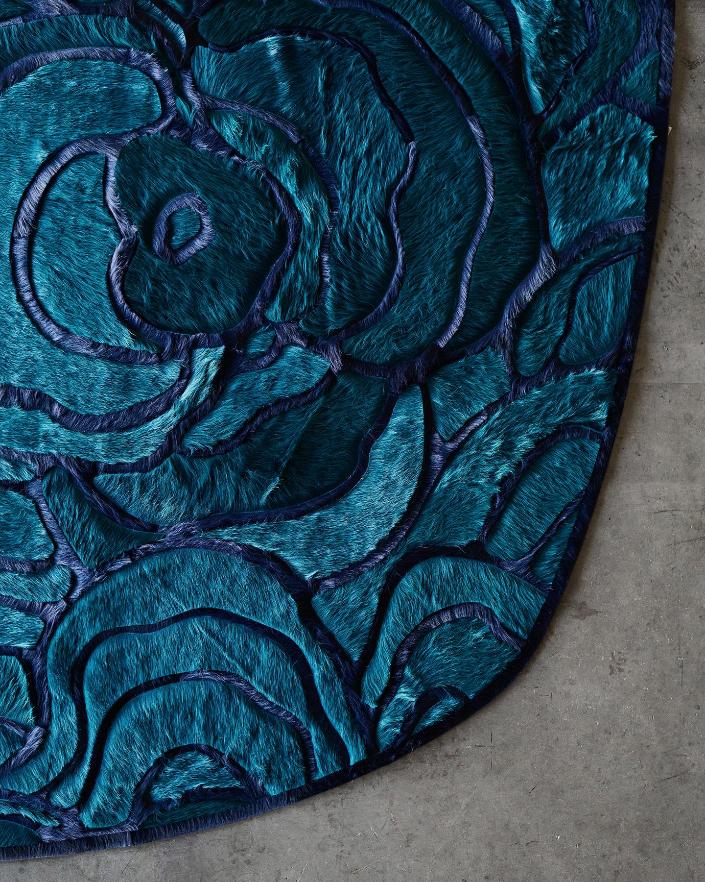 Alfombra de piel Floral 