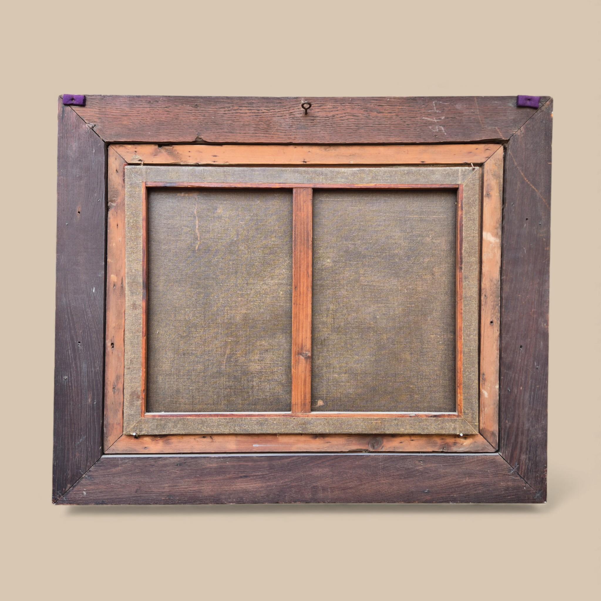 Blumenstrauß, signiert von Sanchez, Öl auf Leinwand, 19. im Angebot 7