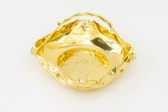 Floral brass jugendstil fruit bowl around 1908