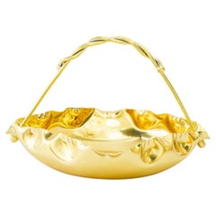 Floral brass jugendstil fruit bowl around 1908