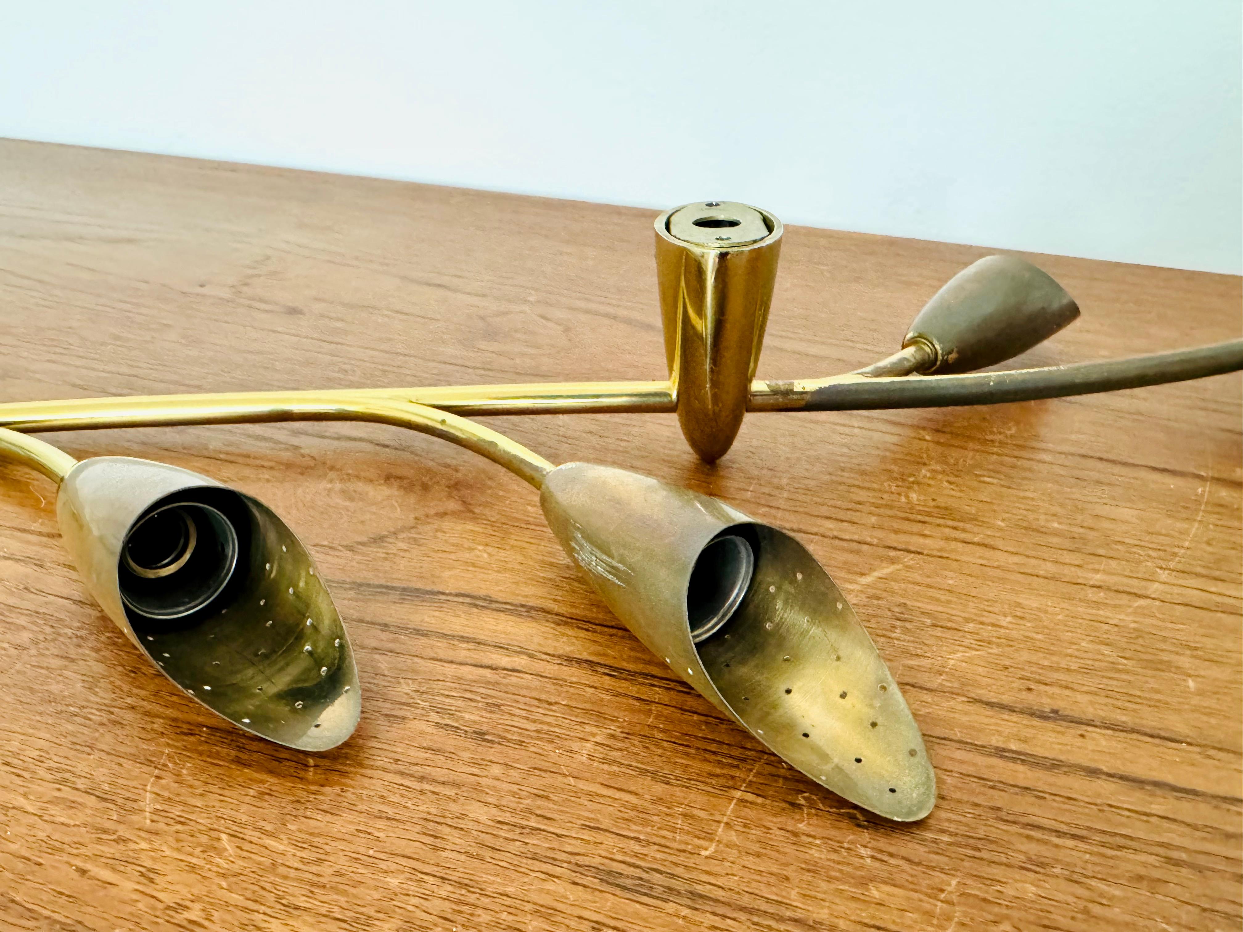 Floral Brass Wall Lamp by Rupert Nikoll For Sale 9