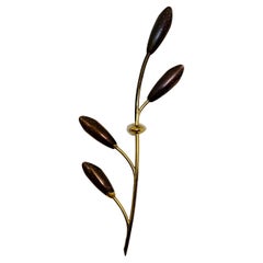 Floral Brass Wall Lamp by Rupert Nikoll