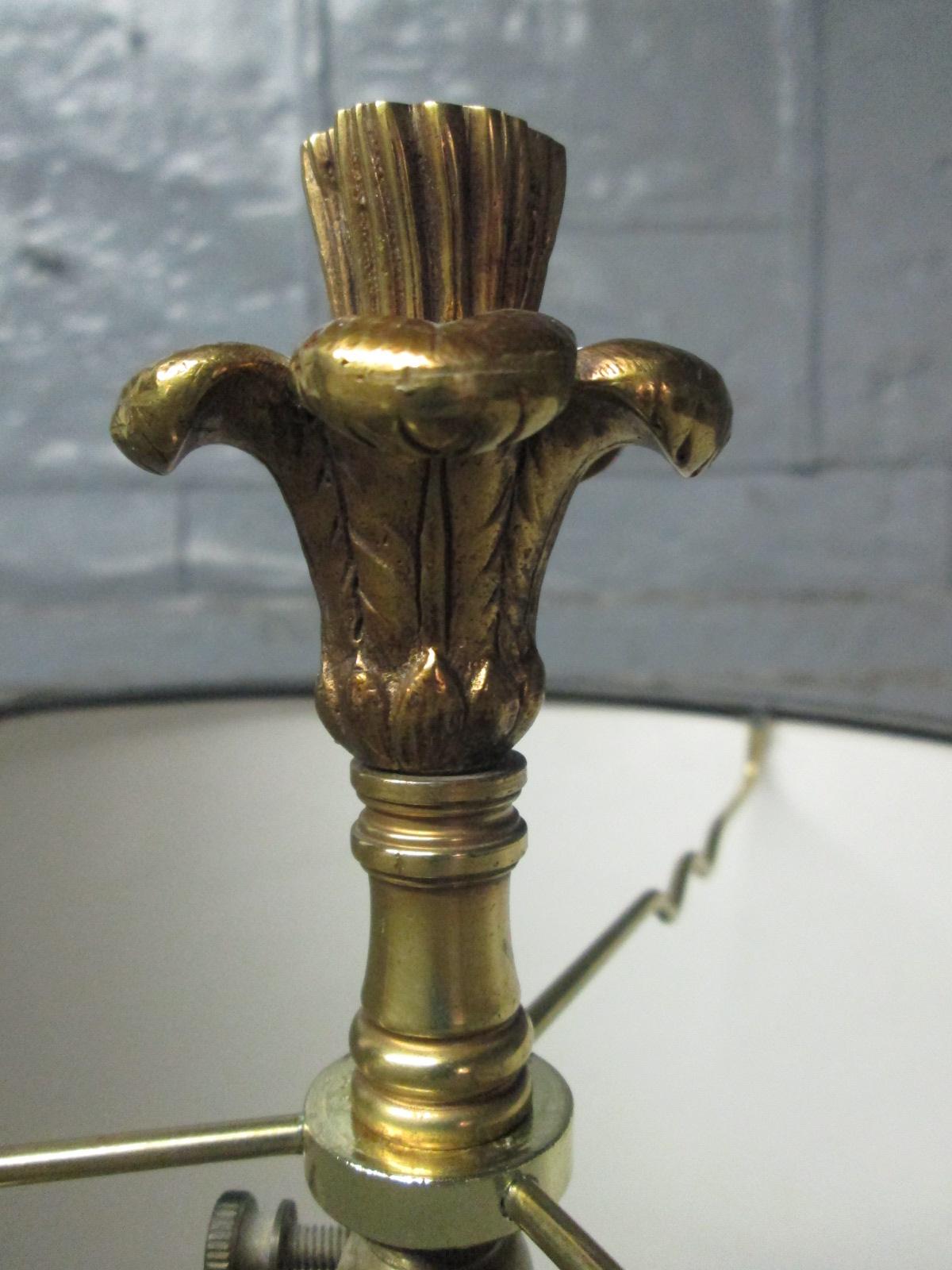 Mid-Century Modern Floral Bronze Lamp by Warren Kessler For Sale