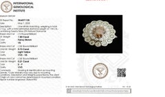Ring mit einem braunen Naturdiamanten in ausgefallener „Floral“-Farbe aus 14-karätigem Massivgold (zertifiziert)