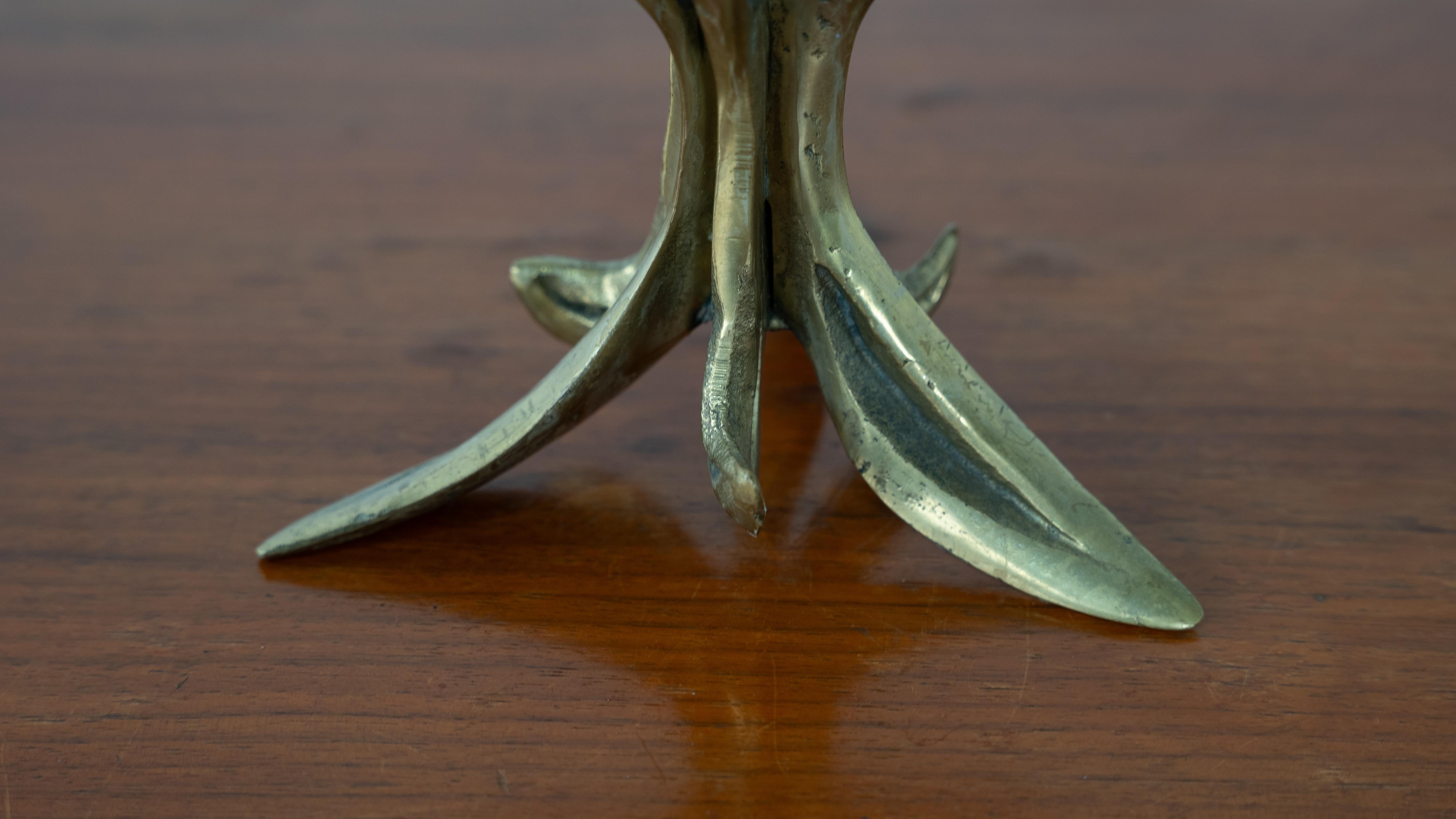 Floral Brutalist Candle Holder For Sale 1