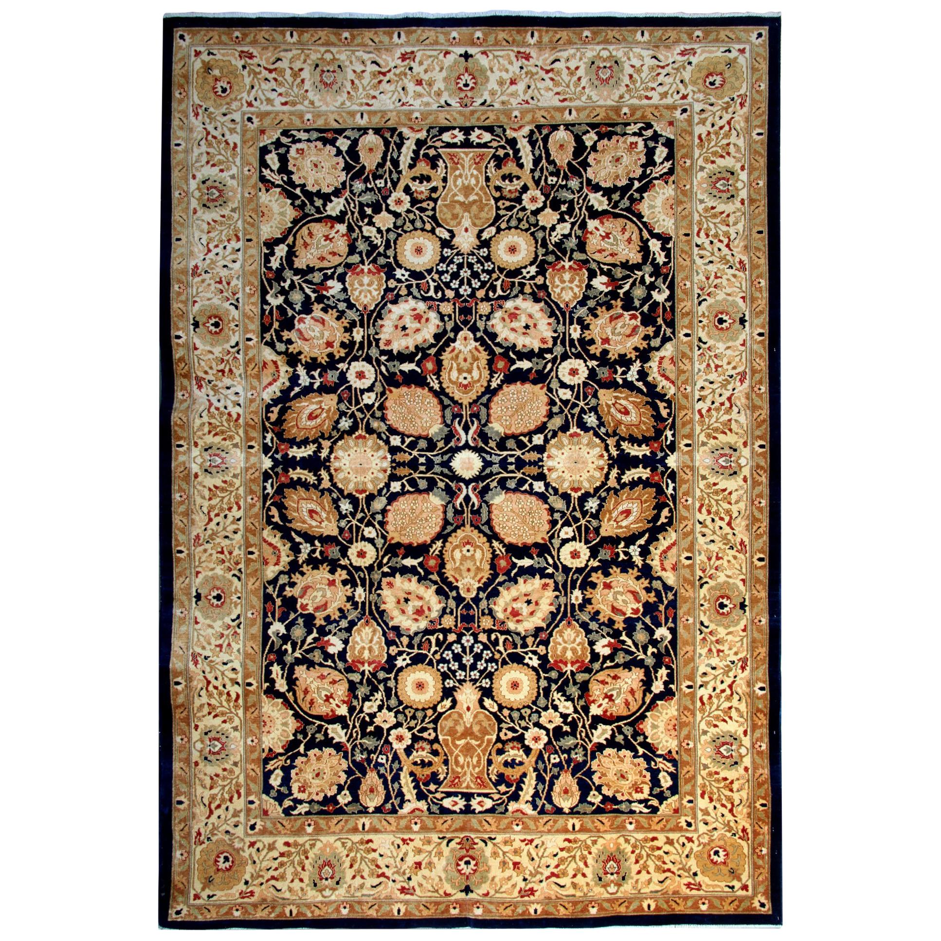 Floraler Teppich Orientalische Teppiche Gold Wohnzimmerteppiche Handgefertigte Teppiche