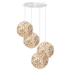 Lampade “Floral Cascade” in compensato di bambù di David Trubridge