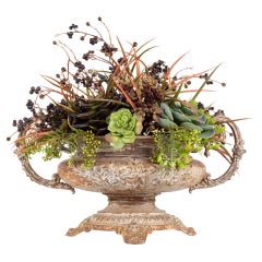 Used Floral Cast Iron Centerpiece