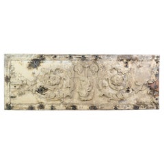 Floral Cast Iron Frieze Section from NYC Building Cornice - 88 in.