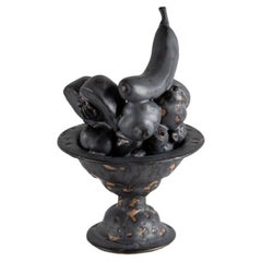 Floral Ceramic Sculpture in Metalic Glaze, United States