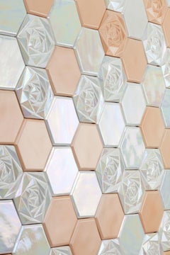 Floral Ceramic Tile Hand Painted Colors