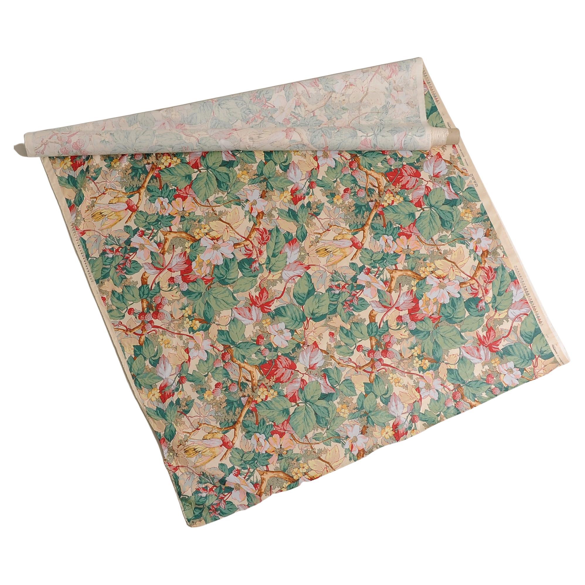  Vorhänge-Textilstoff aus Neuengland: Chintz mit Blumenmuster im Angebot