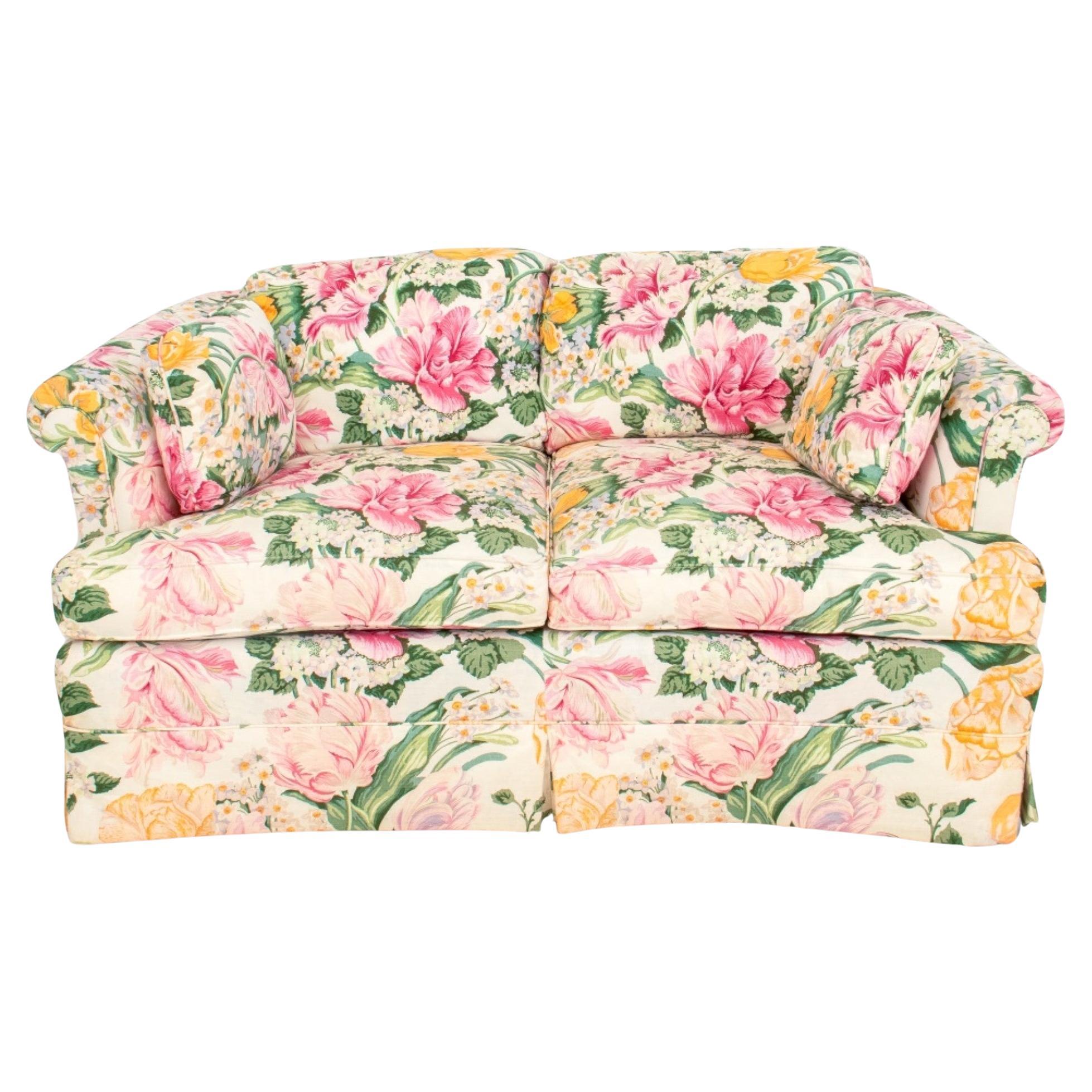 Floral Chintz Slipcovered Upholstered Sofa For Sale